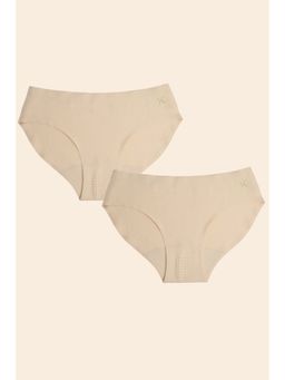 Krvvy - Premium Seamless Bikini Underwear Low Rise Panties Set of 2 with Cotton Gusset