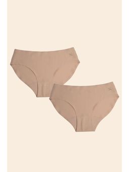 Krvvy - Premium Seamless Bikini Underwear Low Rise Panties Set of 2 with Cotton Gusset