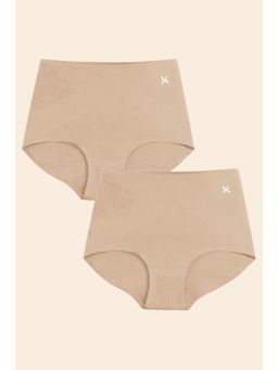 Krvvy - High Rise Seamless Shaping Briefs Nude (Pack of 2)