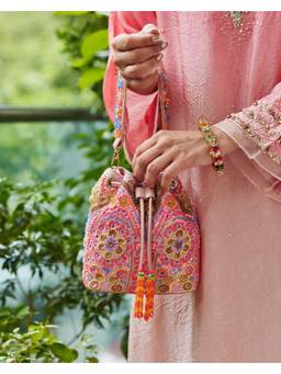 Fizzy Goblet - Pink Carnival Crush Potli Bag