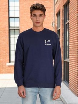 Lee - Men Blue Printed Comfort Sweatshirt
