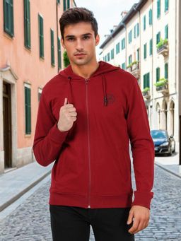 Lee - Men Red Solid Hoodie