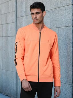 Lee - Men Orange Solid Sweatshirt