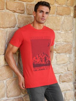 Lee - Mens Red Graphic T-Shirt (Slim)