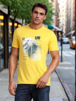 Lee - Mens Yellow Graphic T-Shirt (Slim)
