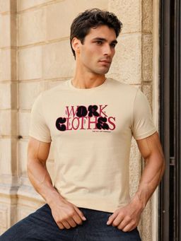 Lee - Mens Beige T-Shirt