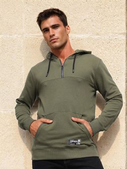 Lee - Mens Solid Green Slim Sweatshirt