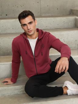 Lee - Men Solid Wine Slim Fit Jacket