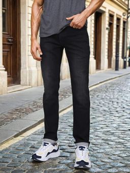 Lee - Men'S Black Travis Slim Tapered Fit Mid Rise Jeans