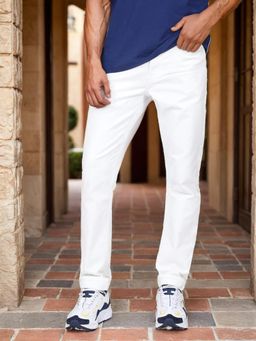 Lee - Men'S White Travis Slim Tapered Fit Mid Rise Jeans