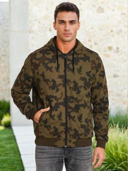 Wrangler - Olive Camouflage Regular Fit Jacket
