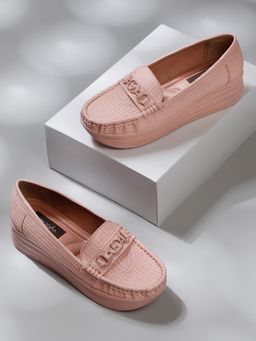 VALIOSAA - Pink Casual Slip On Loafers