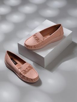 VALIOSAA - Pink Casual Slip On Loafers