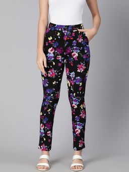 Oxolloxo - Multi-Color Glanced Of Florals Elasticated Pant
