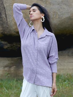 PINACOLADA - Women's Purple Polka Dot Shirt