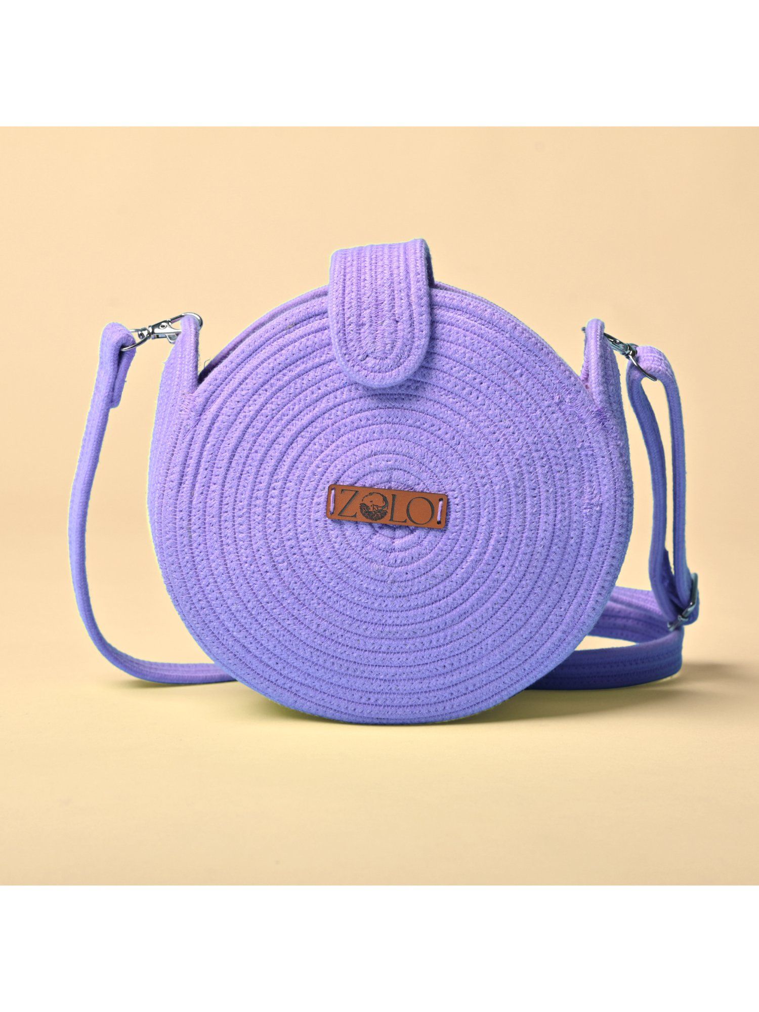 Buy Zolo Label Mini Moon Shaped Lilac Crossbody Bag Online