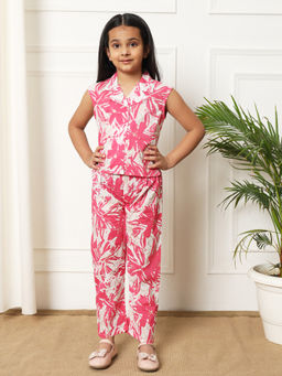 Readiprint - Girls Straight Style Cotton Fabric Pink Co-Ord (Set of 2)