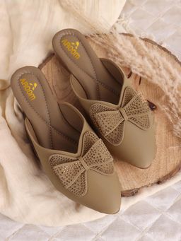 Aroom - Women Beige Mules Heels