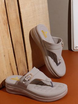 Aroom - Women Grey Platform Sandals