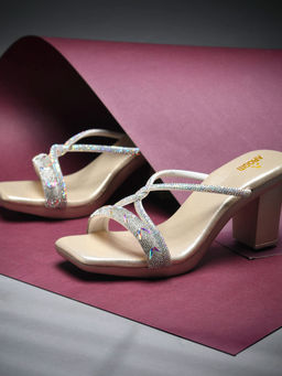 Aroom - Women Gold Block Heels