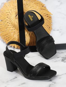 Aroom - Women Black Elegant Block Heels