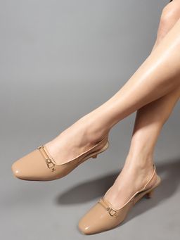 Aroom - Women Beige Elegant Slingback Sandals