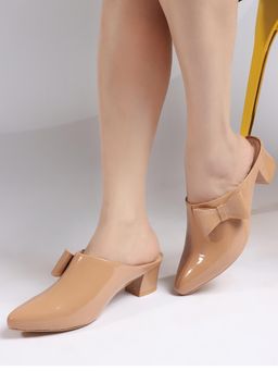 Aroom - Women Beige Mules Heels