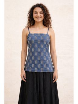 Anastay Clothing - Grey Cotton Abstract Straight Kurti