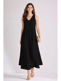 SUTRA CLOTHING - Black Cotton Solid Kurta with Palazzo