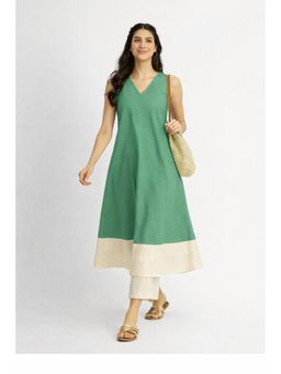 SUTRA CLOTHING - Green Cotton Solid Kurta with Pant