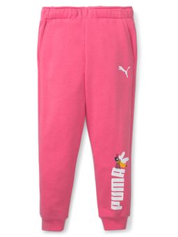 Puma - Small World Unisex Kids Pink Joggers