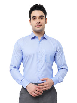 Park Avenue - Slim Fit Solid Dark Blue Shirt