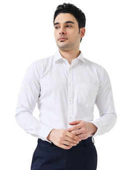 Park Avenue - Slim Fit Solid White Shirt