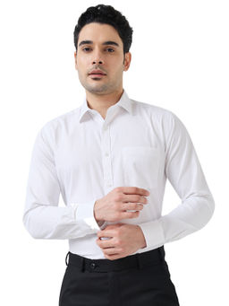 Park Avenue - Slim Fit Solid White Shirt