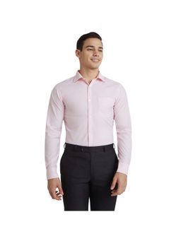 Park Avenue - Slim Fit Solid Medium Pink Shirt