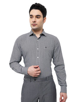 Raymond - Slim Fit Checks Black Shirt