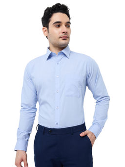 Raymond - Slim Fit Solid Light Blue Shirt