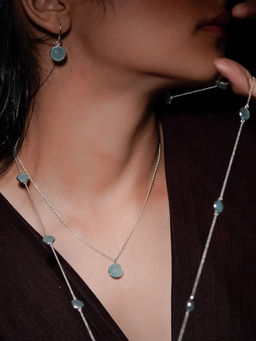 Divas Mantra - 92.5 Sterling Silver Wedewood Sling Necklace