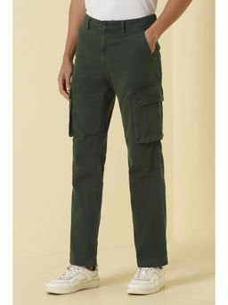 Allen Solly - Green Casual Textured Joggers