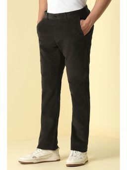 Allen Solly - Black Casual Textured Trousers