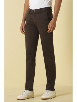 Allen Solly - Brown Casual Textured Trousers