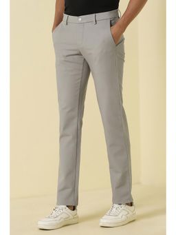 Allen Solly - Grey Casual Solid/Plain Trousers