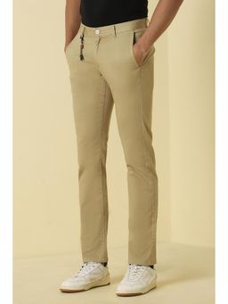 Allen Solly - Khaki Casual Textured Trousers