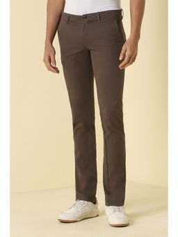 Allen Solly - Brown Casual Solid/Plain Trousers