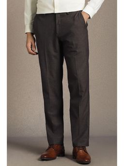 Louis Philippe - Brown Formal Textured Trousers