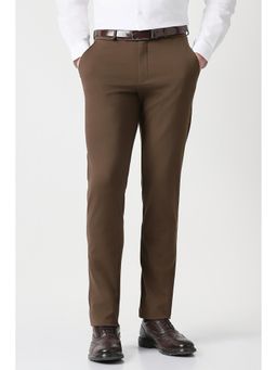 Van Heusen - Brown Formal Textured Trousers