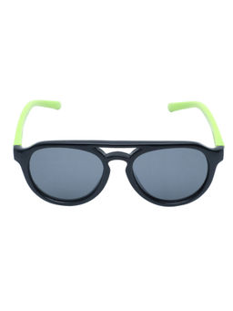 Spiky - Black Frame Grey Polarised Lens Aviator Sunglasses