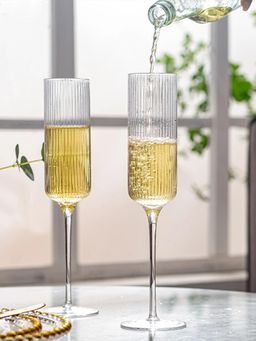 Melbify - Ribbed Flute Champagne (2Pc)