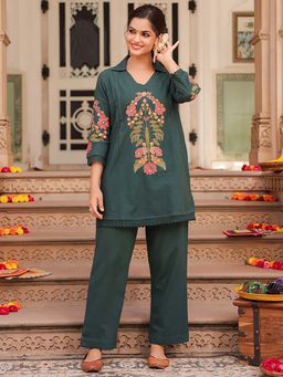 Rain & Rainbow - Women Embroidered Co-Ord Set