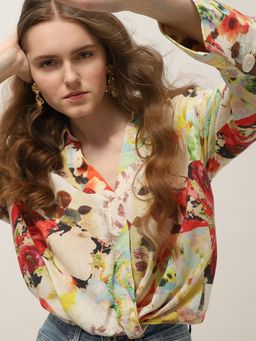 VERO MODA - Multi-Color Floral Print Shirt